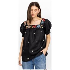 Johnny Was Maris Square Neck Park Blouse Size Medium